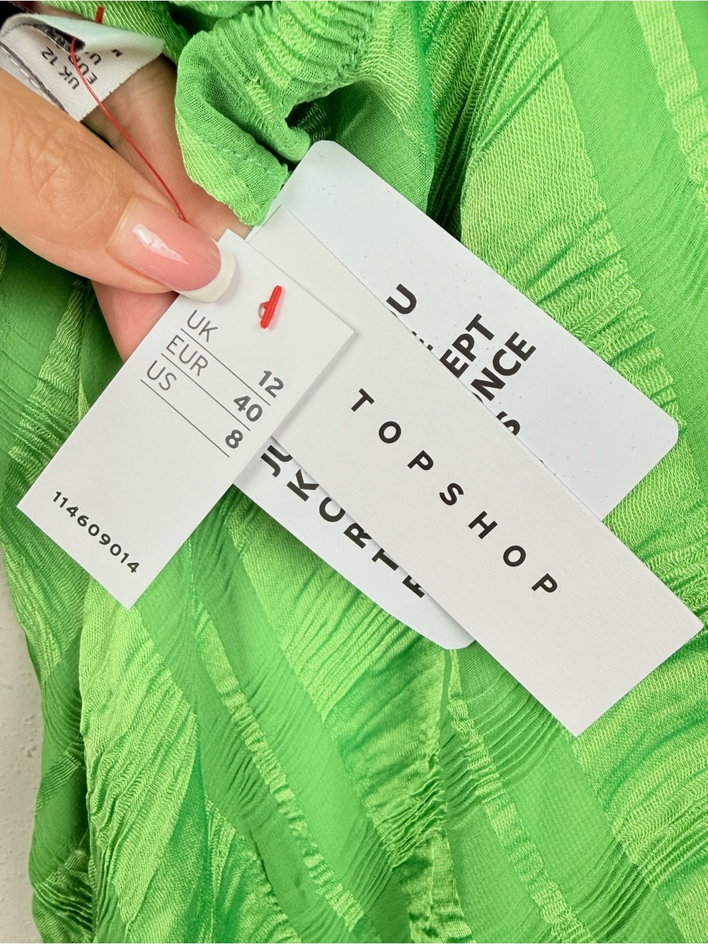 Topshop Green Sheer Check Cowl Neck Maxi Dress Size 8 NWT - Picture 11 of 11